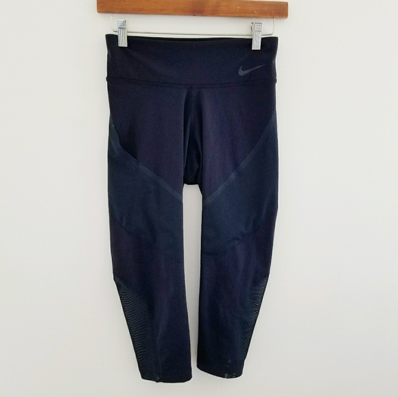 Nike Pants - Nike Dri-fit Cropped Mesh Detail Leggings Size S